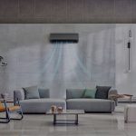 Klimatizált szoba, hideg levegőt fúj a klíma